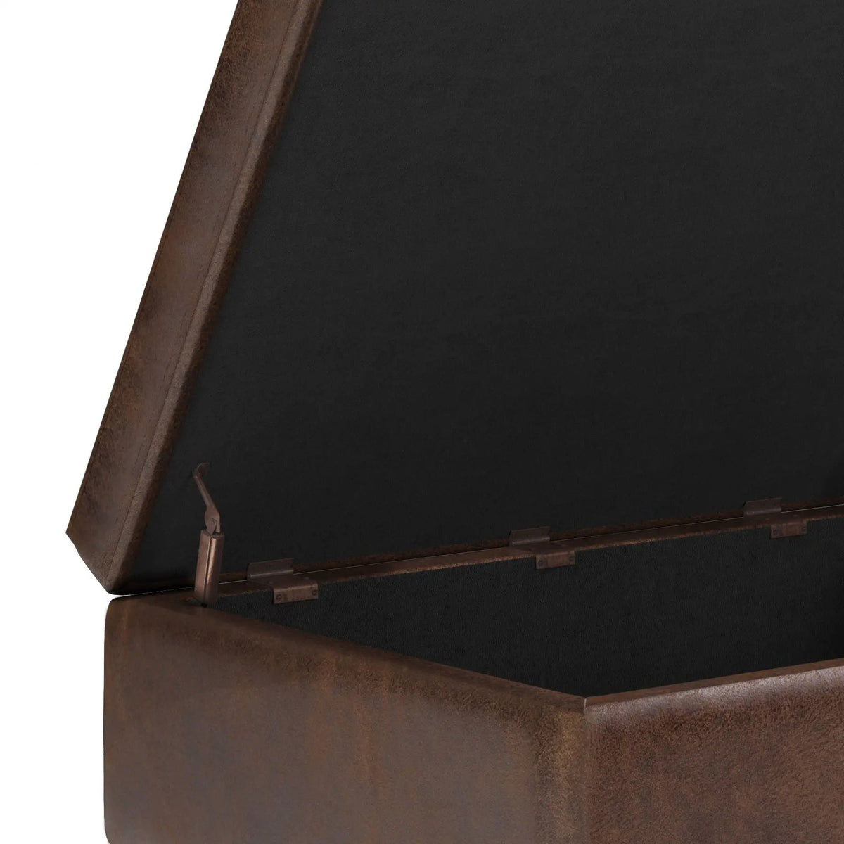 Shay Large Square Storage Ottoman | Coffee Table Design | Hydraulic Lift-Up Lid | Mid-Century Style
