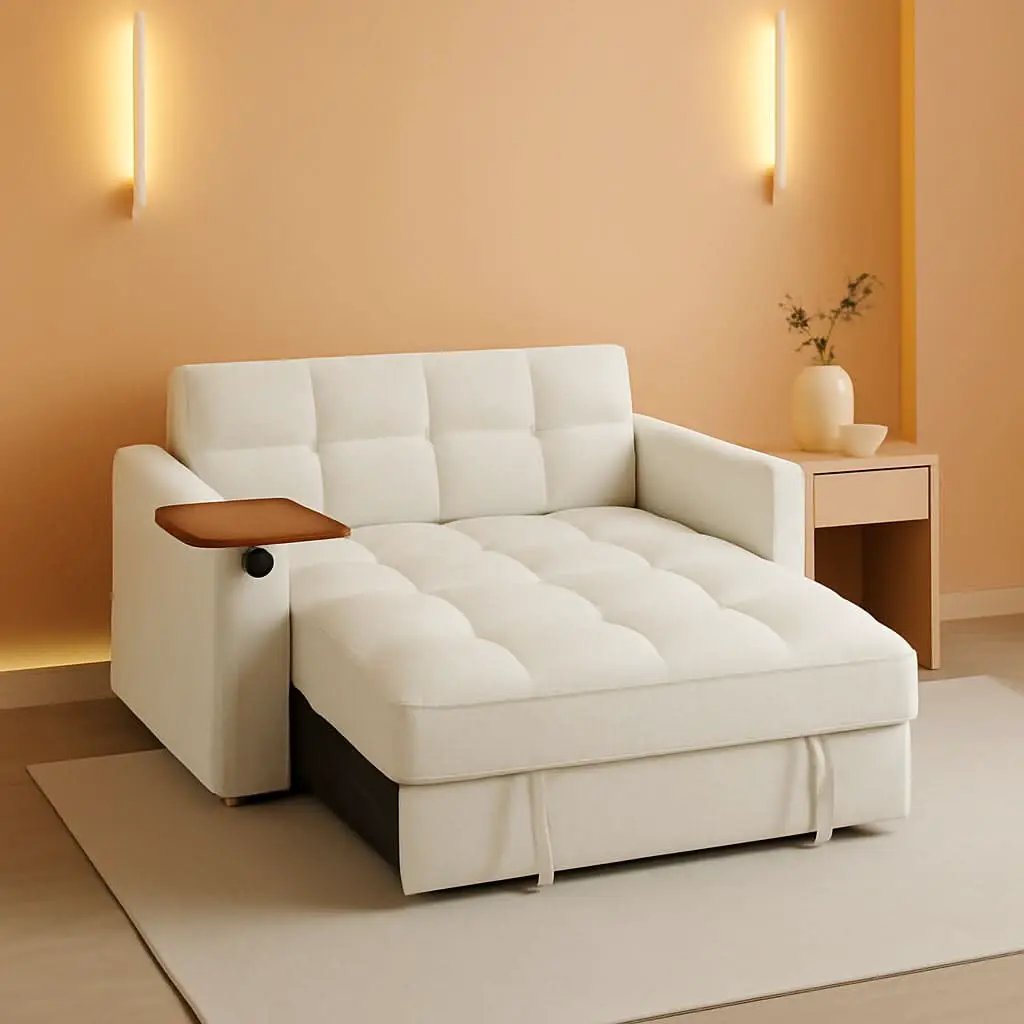 65Inch Convertible Sleeper Sofa With Adjustable Backrest from PriceLows™