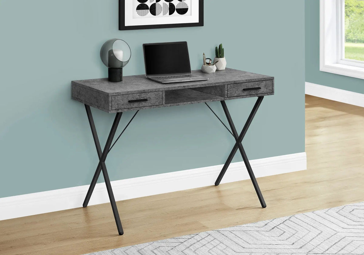 Computer Desk With Drawers | 42 Inch Width | Left Or Right Setup | Laptop Friendly