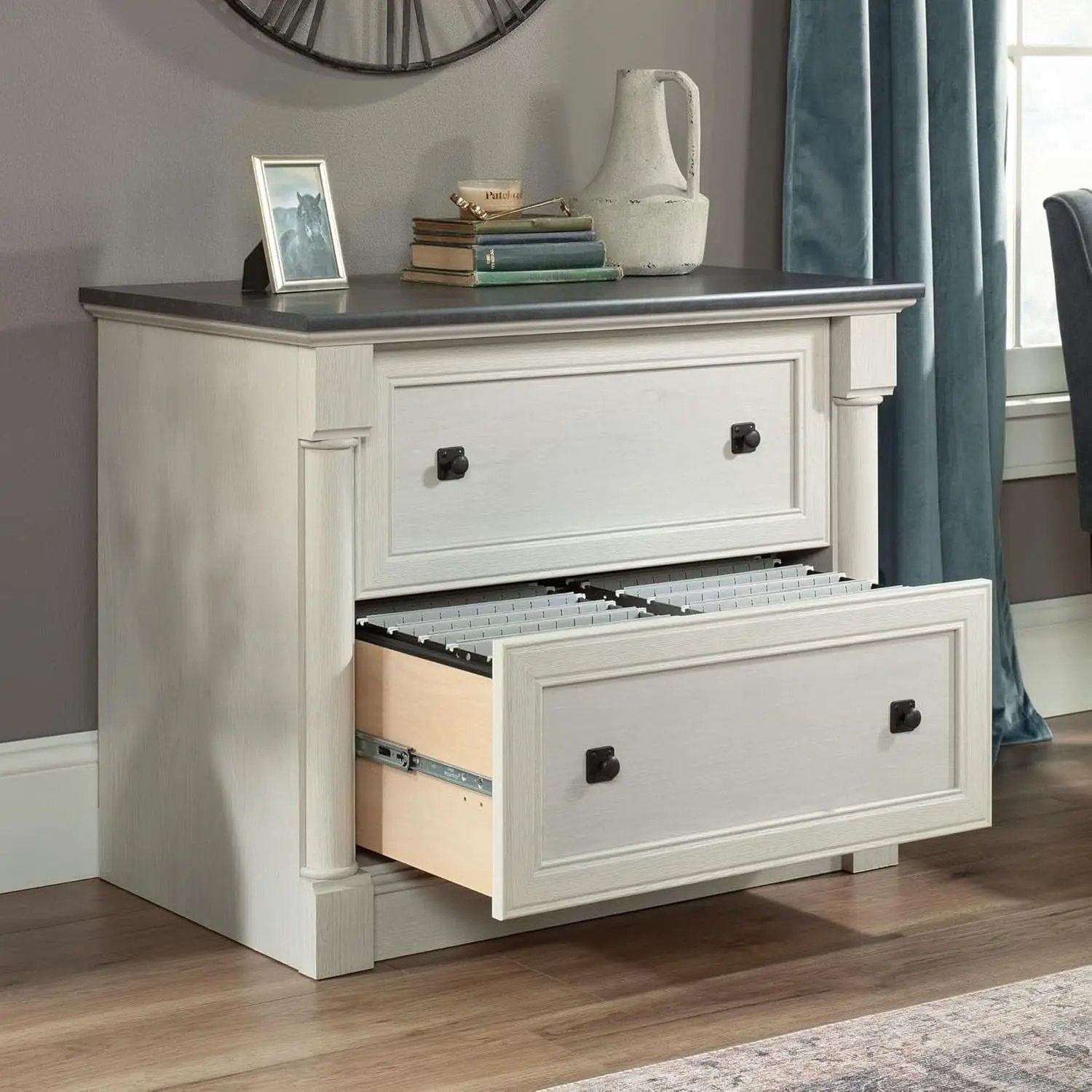 Two Drawer File Cabinet In Glacier Oak With Interlocking Drawers from PriceLows™