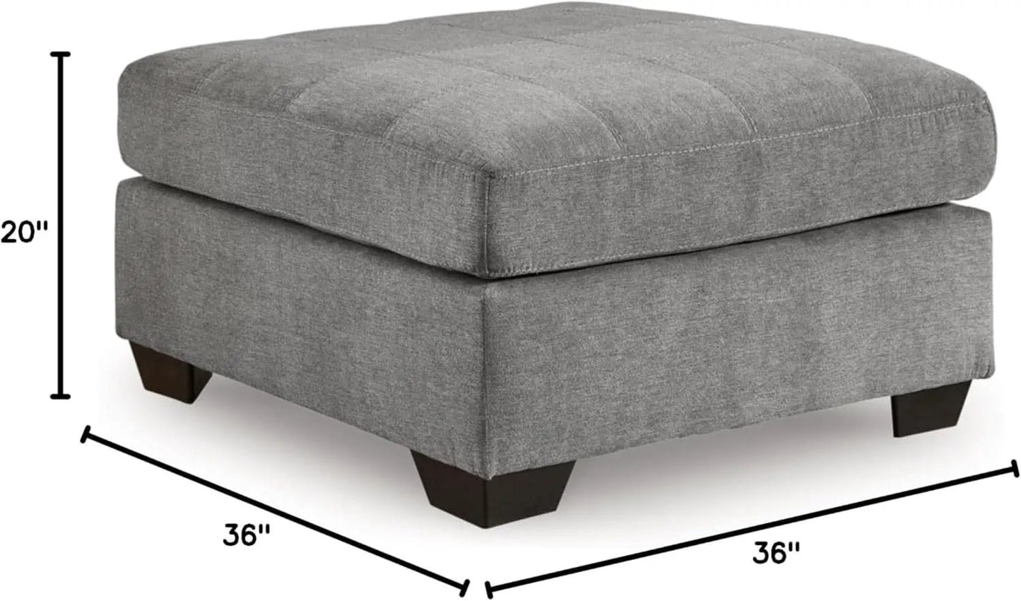 Oversized Light Gray Ottoman Room Decorative Elegance from PriceLows™