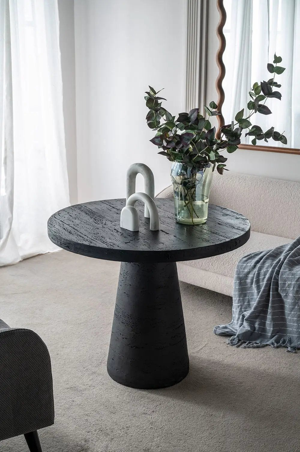 Round Pedestal Dining Table | 36 Inch Diameter | Magnesium Construction | Compact Size