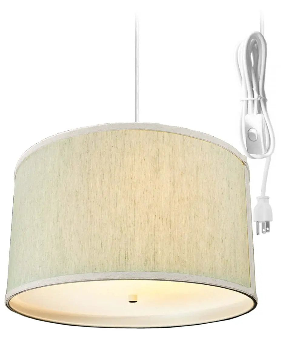 Swag Pendant | 18 Inch Wide | 2 Light | Textured Oatmeal