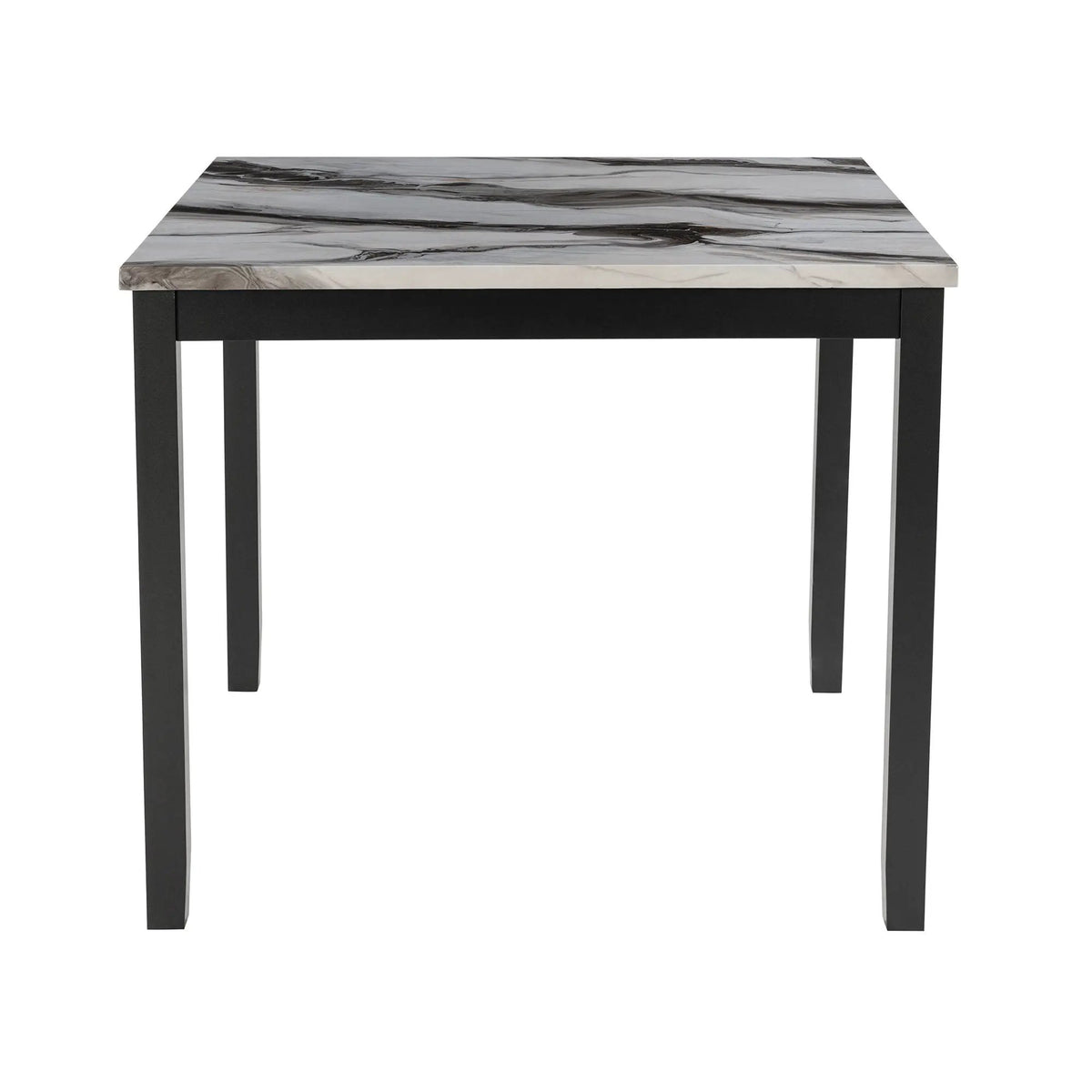 Leoncia Bar Table And Stool Set | 5-Piece | 4 Bar Stools | Espresso And White