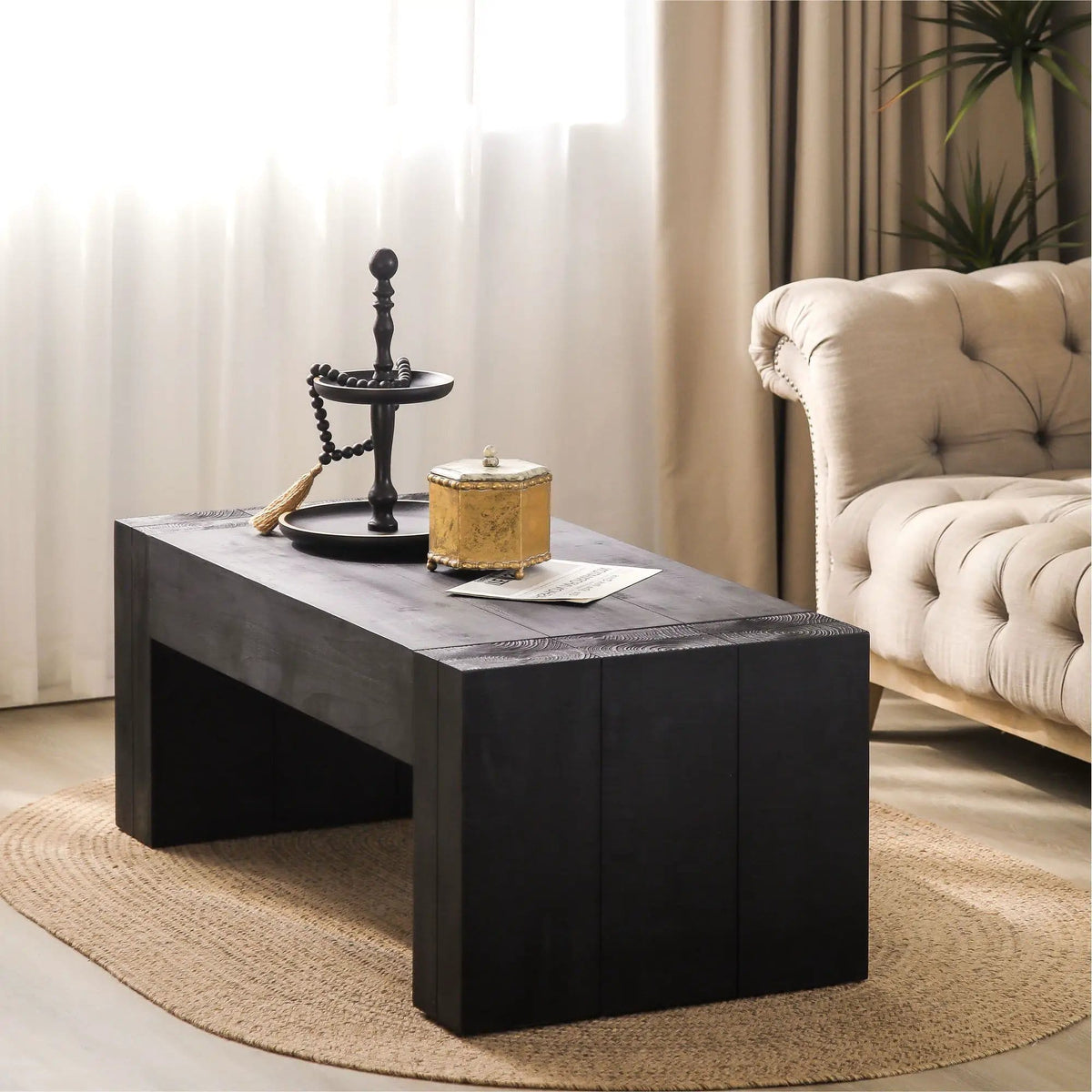 Minimalist Rectangular Center Table For Living Room | 2 Pieces | Engineered Wood | Living Room