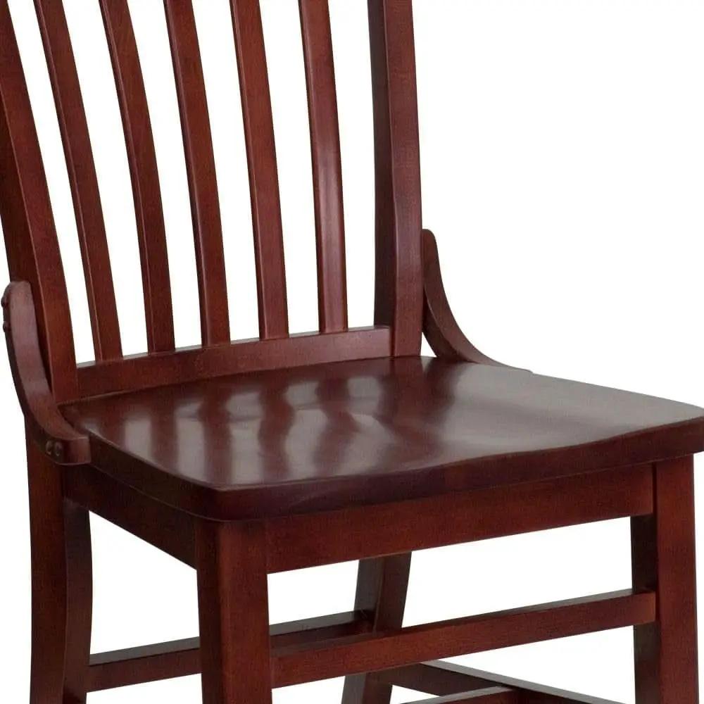 Hercules Mahogany Schoolhouse Dining Chair For Restaurants from PriceLows™