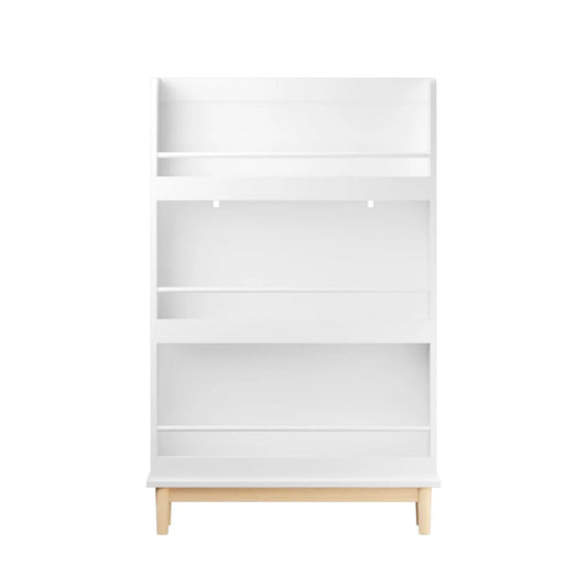 Wall Mounted Bookshelf | White | 3 Front Facing Shelves | Toddler Bedroom Display