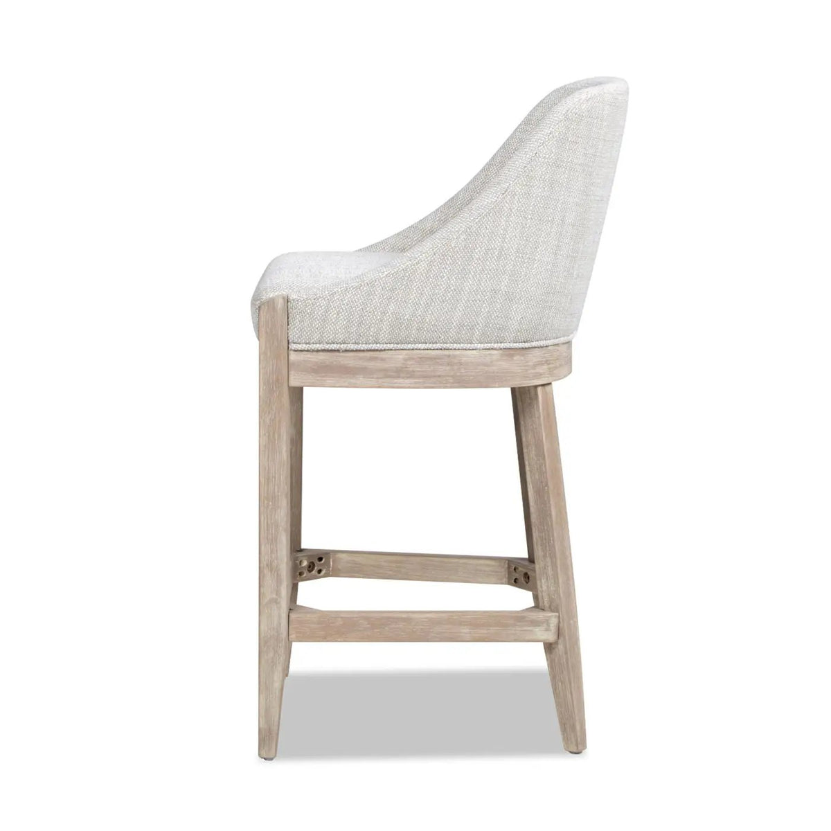 Newport Coastal Counter Stool | Gray | Curved Back | 26.5 Inch Seat Height
