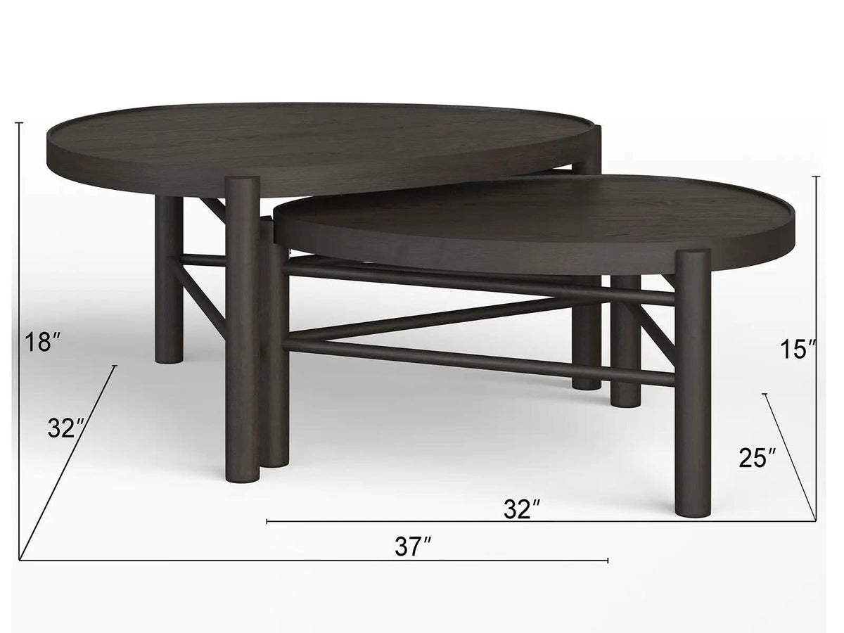Hadleigh Nesting Cocktail Table | 2 Pieces | Wood | Home