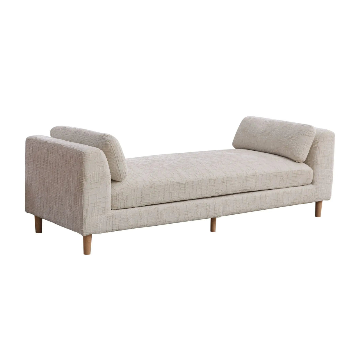 End Of Bed Bench | Upholstered With Armrests | Trapezoid Chaise Design | Kiln-Dried Solid Wood