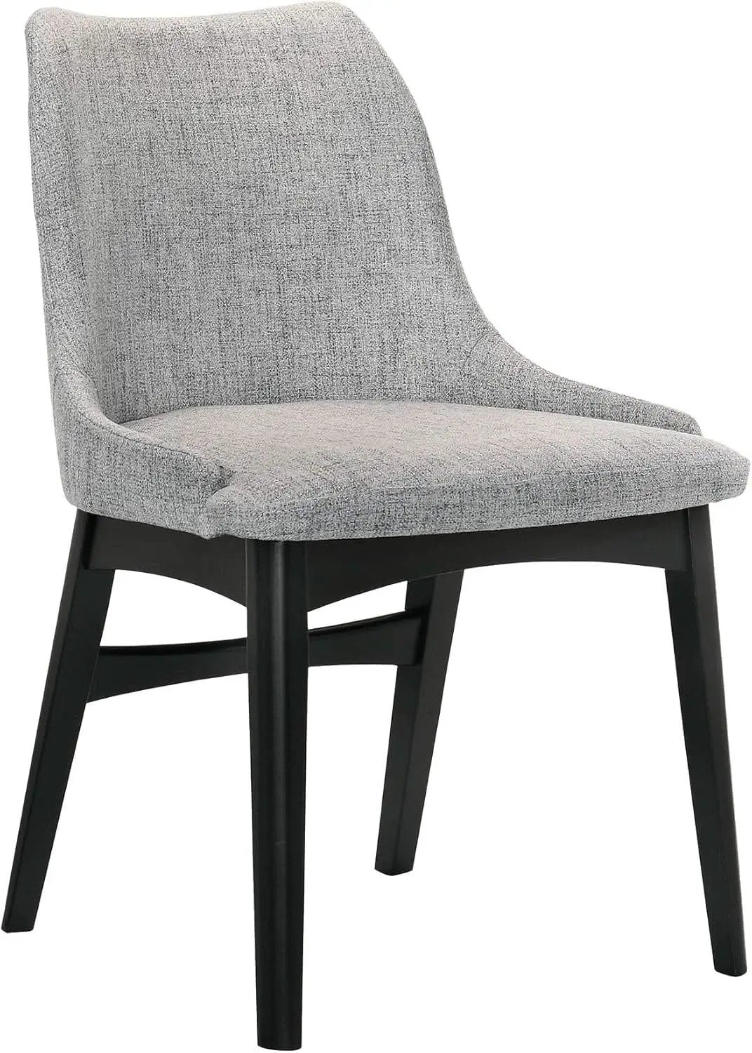 Gray Fabric Wood Dining Chairs Set Of 2 19-Inch Seat Height from PriceLows™