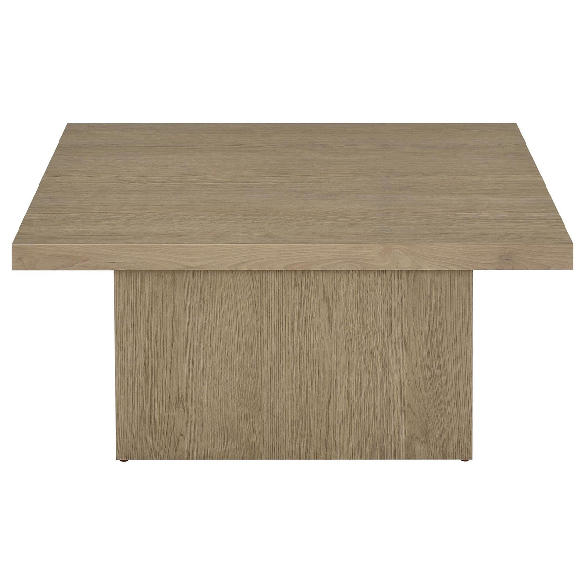 Devar Square Engineered Wood Cocktail Coffee Table Latte | 35.5 x 35.5 x 16.25 in | Engineered Wood & Veneer | Living Room