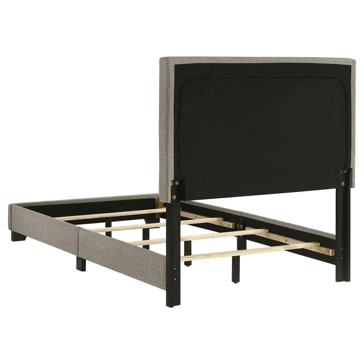 Dorian Fabric Upholstered Twin Panel Bed | 43 x 81.25 x 45.75 in | Fabric & Wood | Taupe