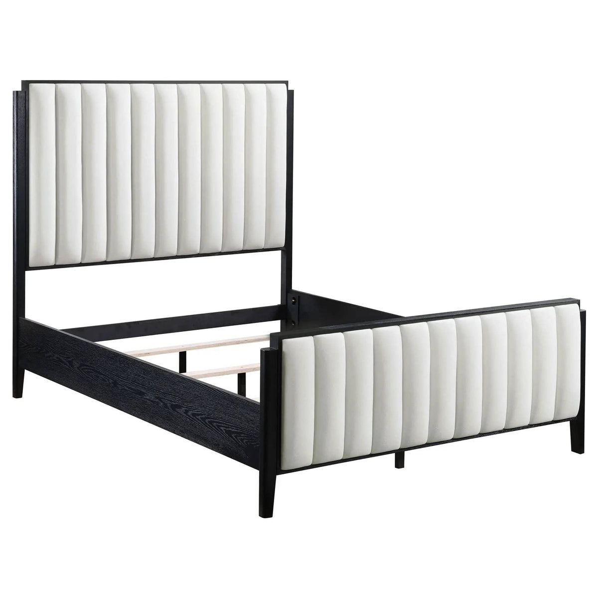Brookmead 5-piece Upholstered Queen Bedroom Set | 5-Piece Set | Fabric | Black