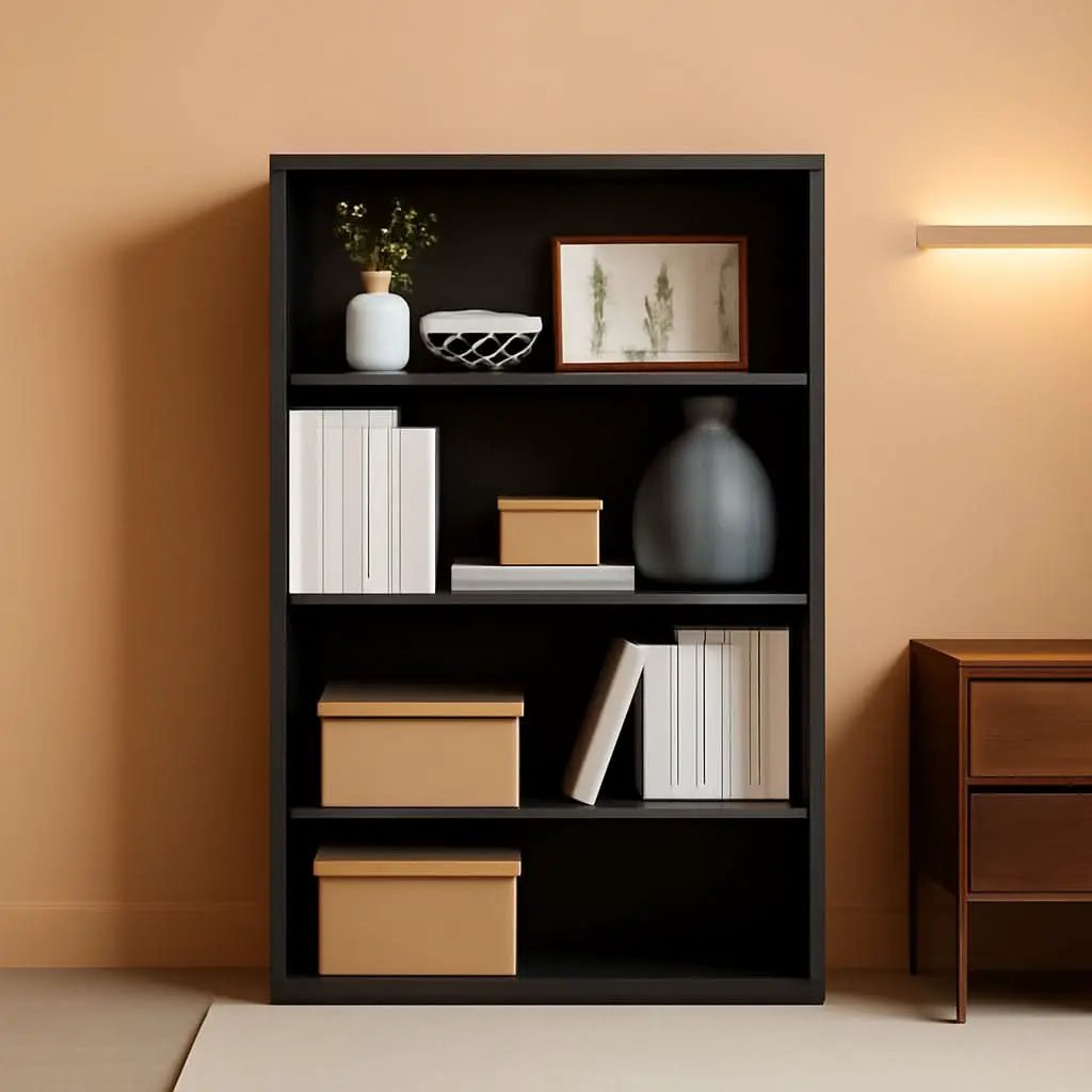 Vasagle Custos 3 Tier Ebony Bookshelf With Adjustable Shelves from PriceLows™