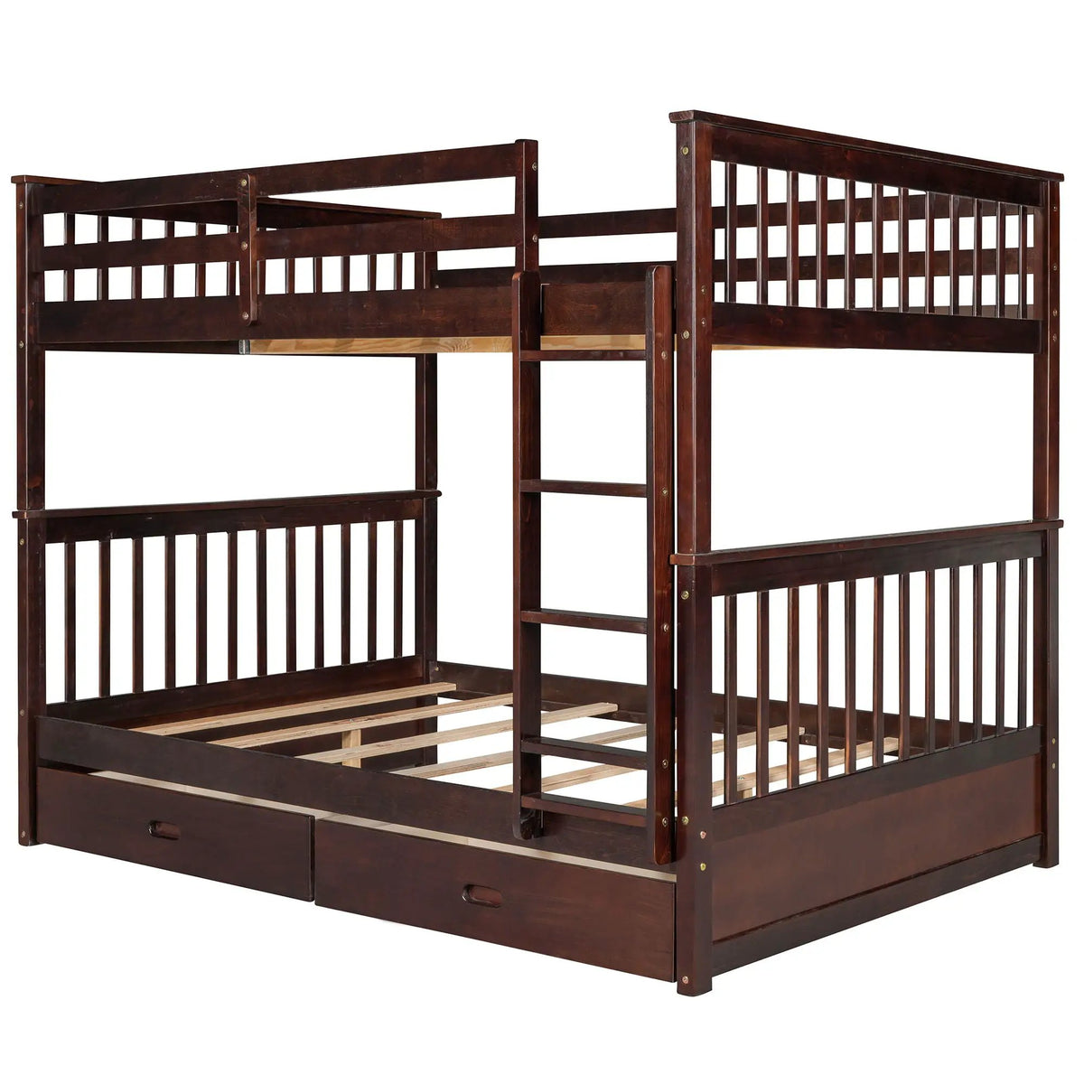 Bunk Bed With Ladders | 2 Storage Drawers | Space-Saving Design | Sleepover Ready