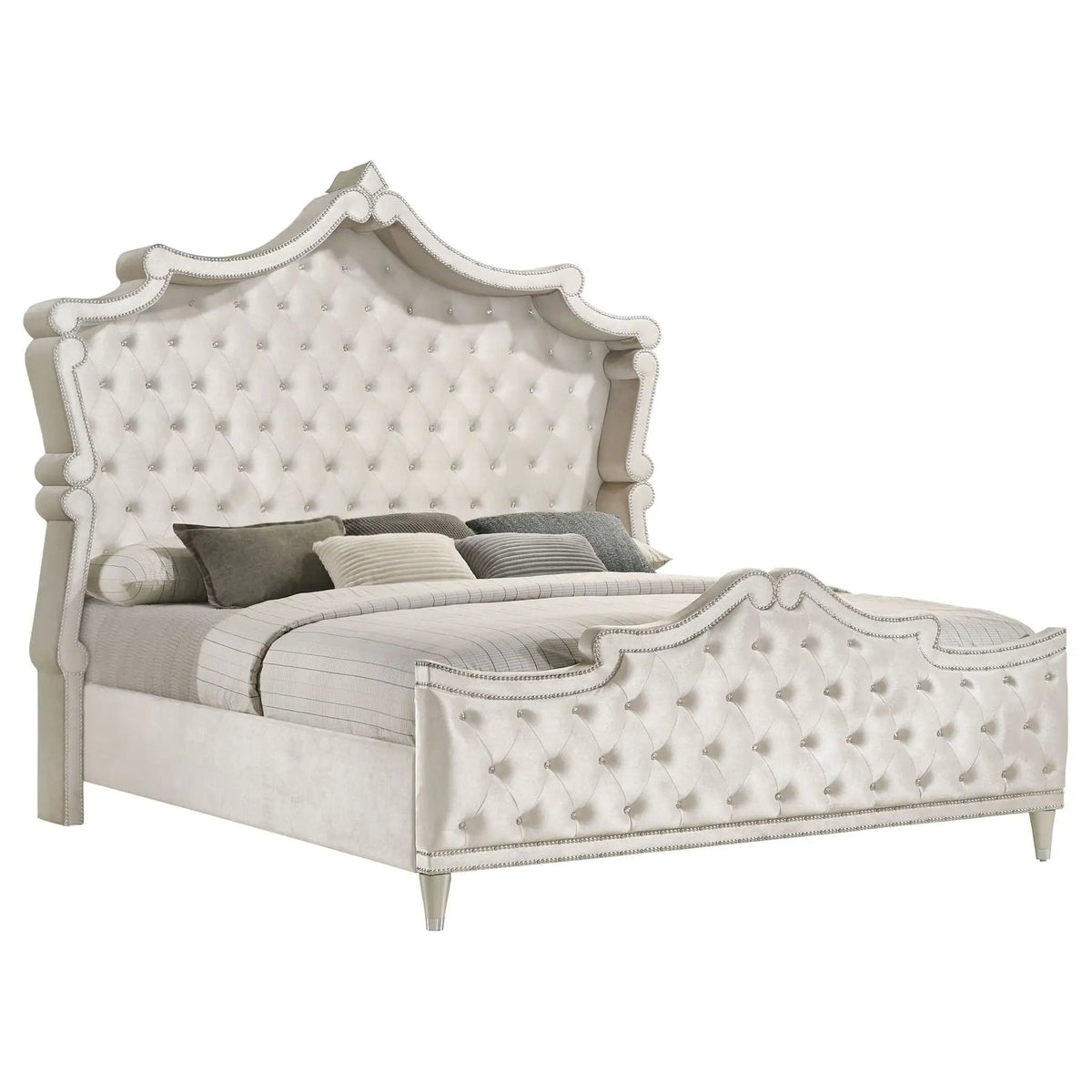 Antonella 4-piece Queen Bedroom Set | 4-Piece Set | Crystal | Ivory