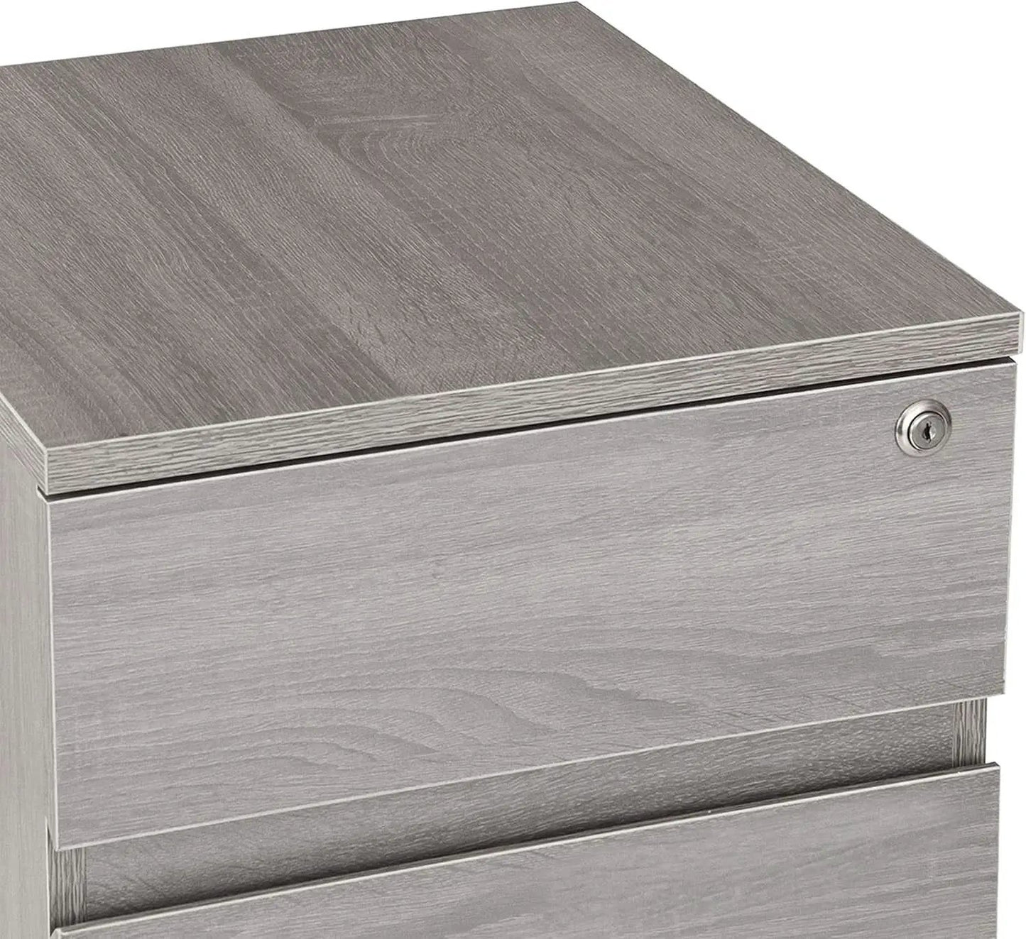 Grey Rolling Locking Two Drawer Vertical Filing Cabinet from PriceLows™