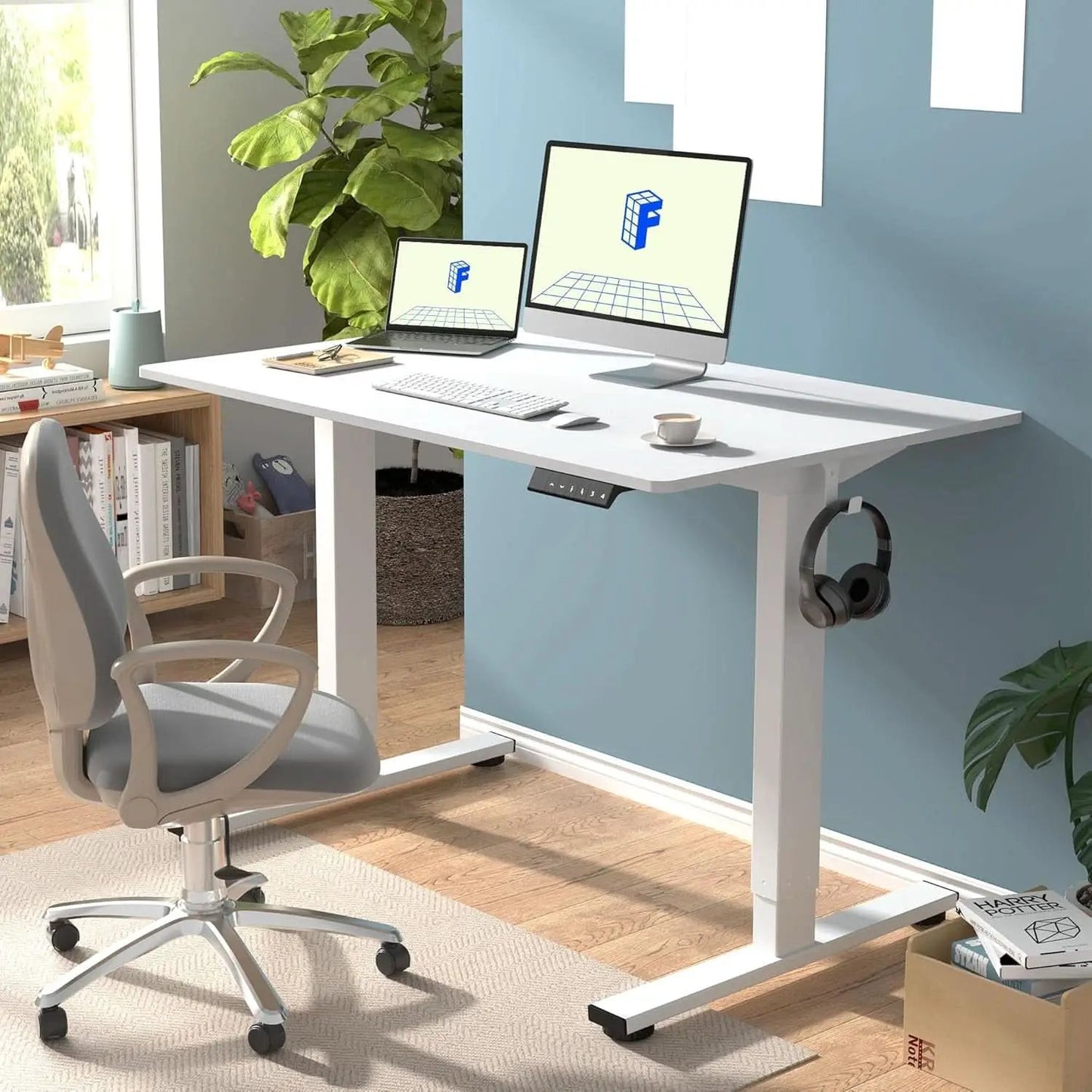 Electric Height Adjustable Standing Desk 48x24 Inches from PriceLows™