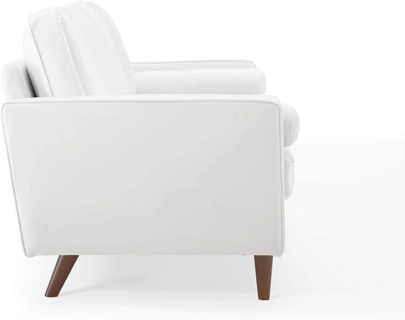Valour Performance Velvet Sofa White Mid Century Modern from PriceLows™
