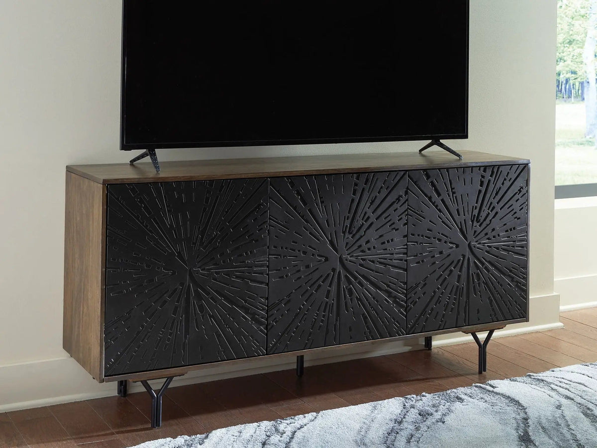 Lavinmont Accent Cabinet | 64.13 x 16.13 x 30.13 in | Mango Wood & Metal | Multi Brown