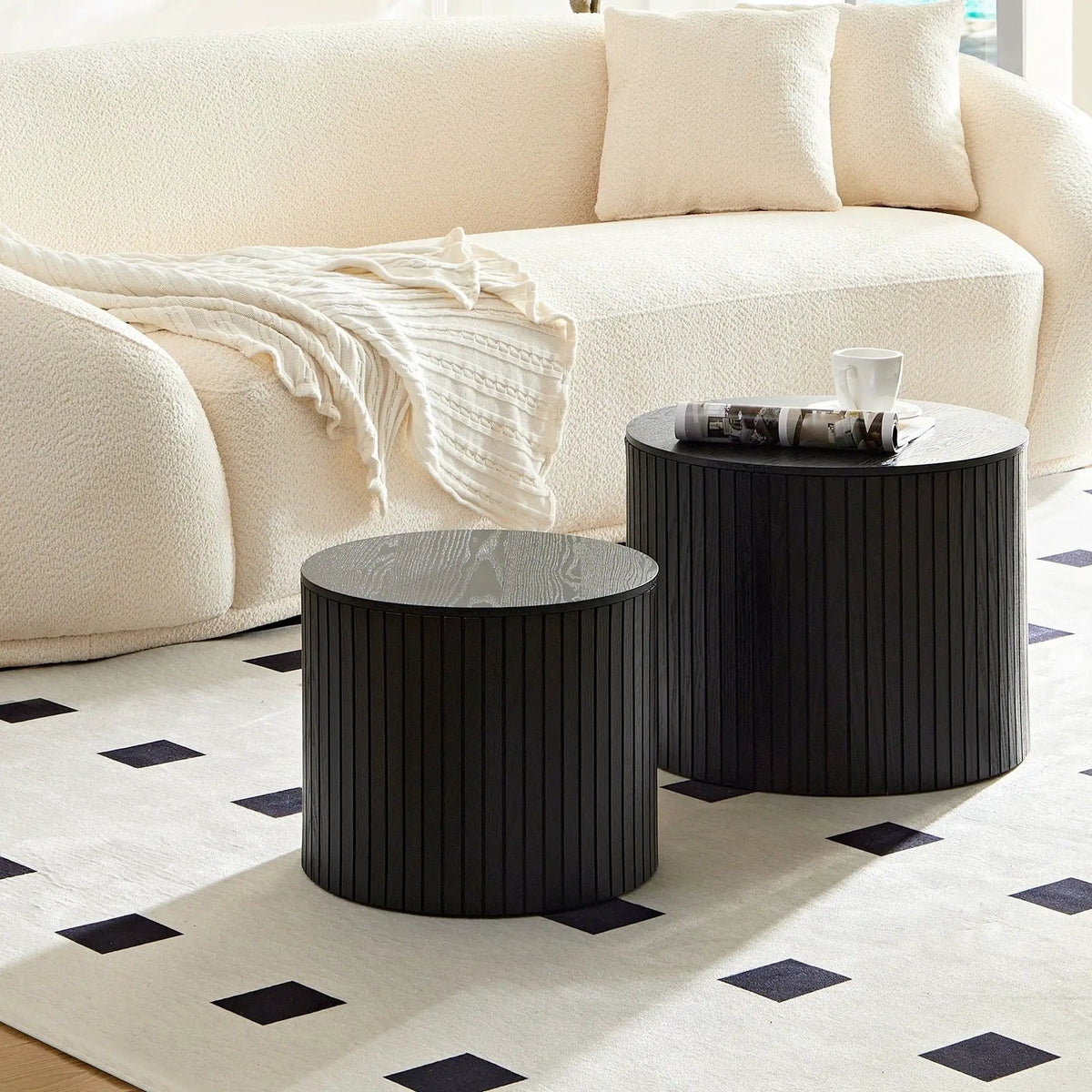 Handcrafted Nested Table Set, 2 Pieces | 2-Piece Set | Dining Room Furniture | Dining Room