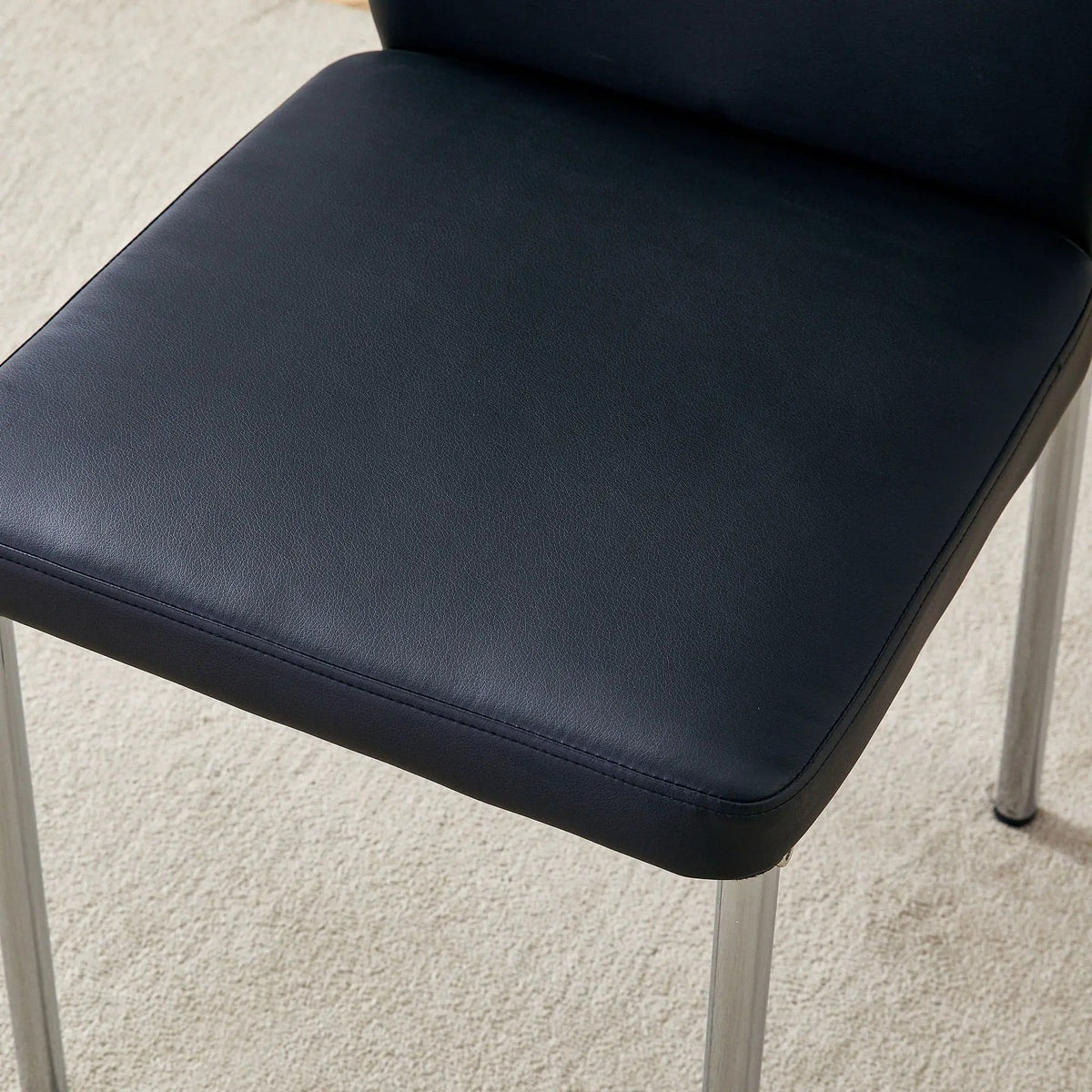 Luxury Simple High Resilience Dining Chair With Metal Legs Chair Set | 2 Pieces | Metal & Ceramic | Dining Room