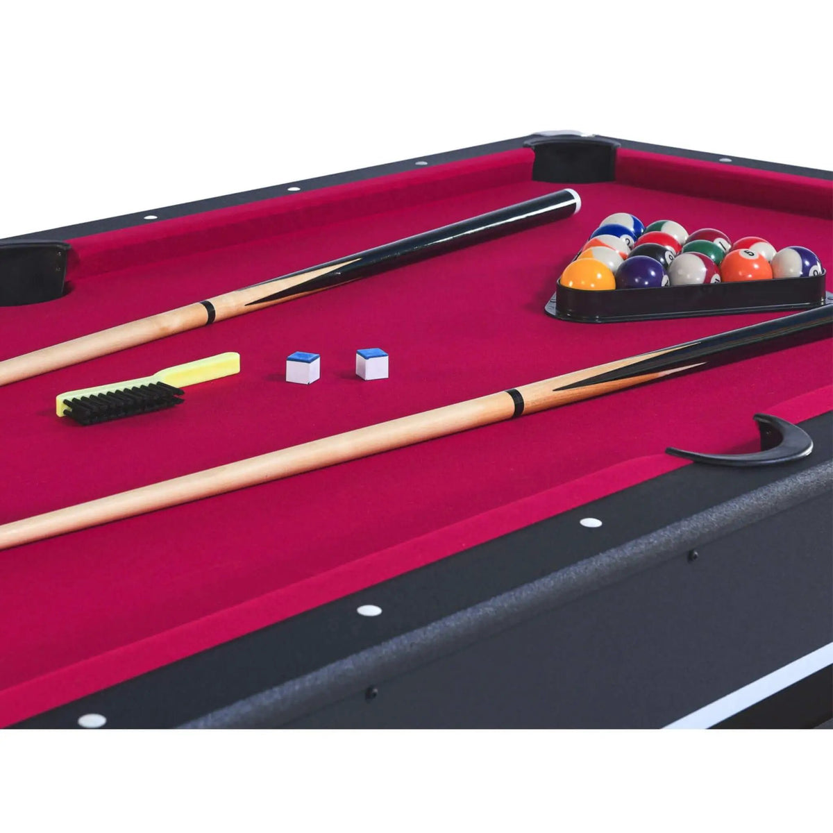 Multifunctional Pool Table | 6FT Wooden Design | Removable Table Tennis Top | Rubber Cushions
