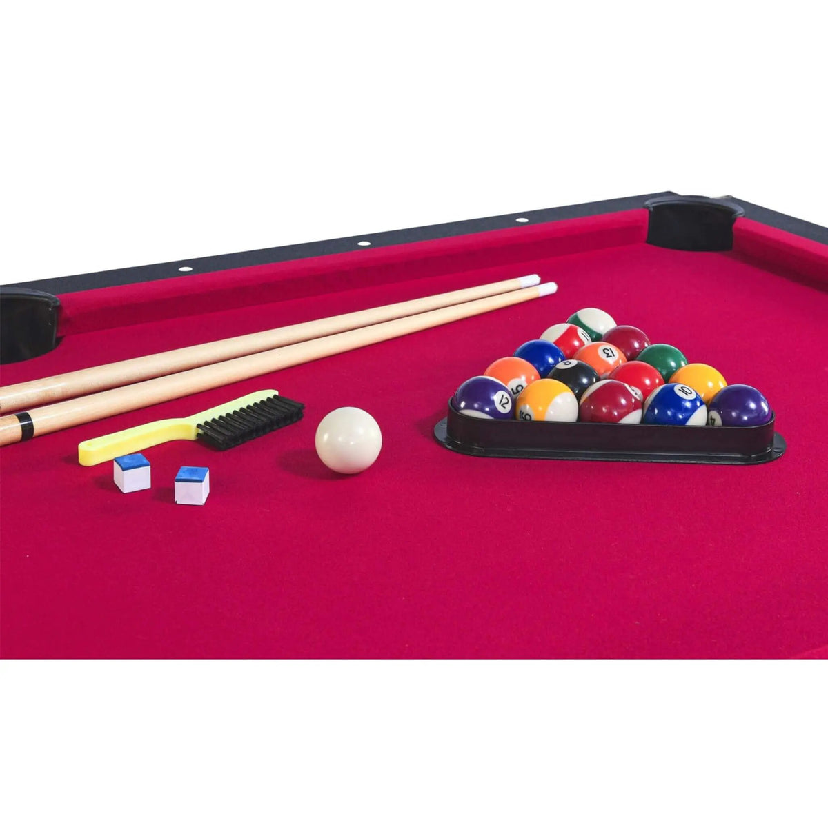 Multifunctional Pool Table | 6FT Wooden Design | Removable Table Tennis Top | Rubber Cushions