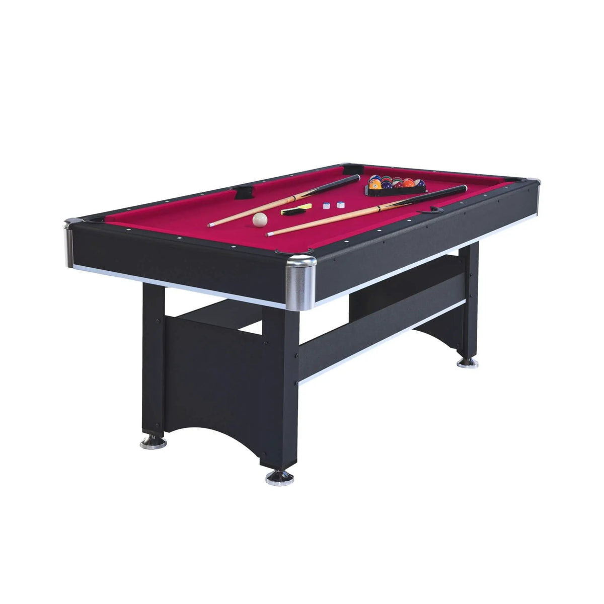 Multifunctional Pool Table | 6FT Wooden Design | Removable Table Tennis Top | Rubber Cushions