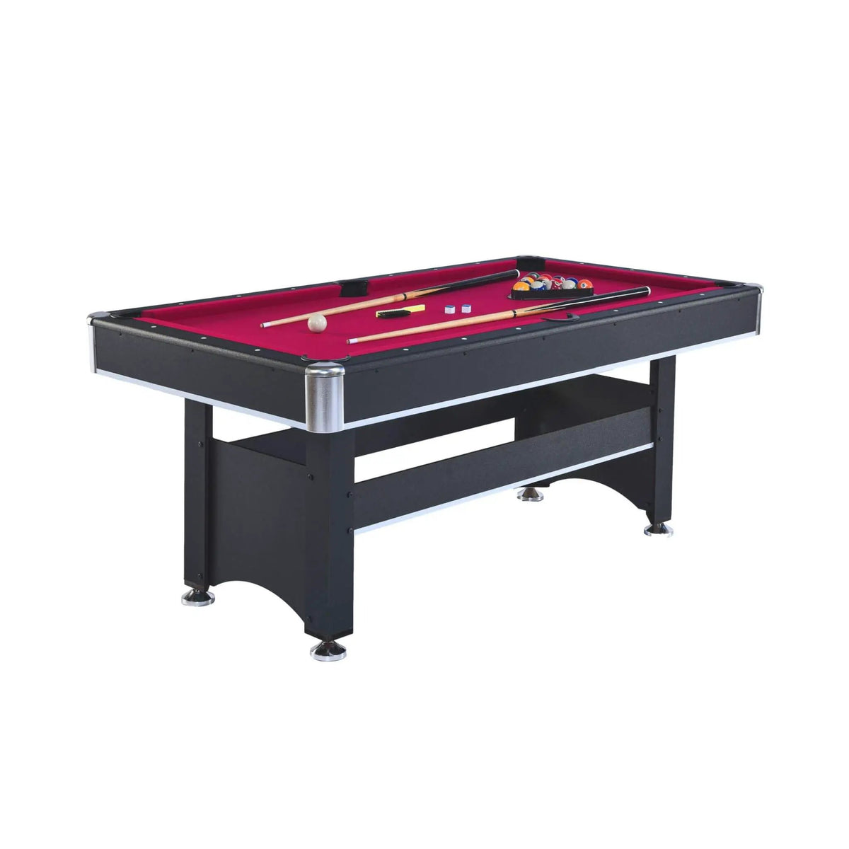Multifunctional Pool Table | 6FT Wooden Design | Removable Table Tennis Top | Rubber Cushions