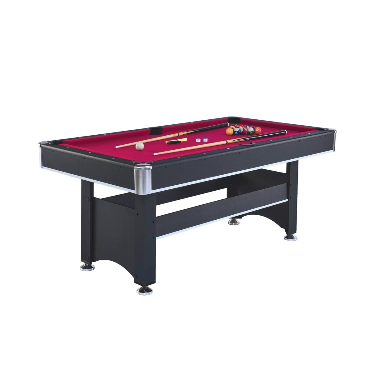 Multifunctional Pool Table | 6FT Wooden Design | Removable Table Tennis Top | Rubber Cushions