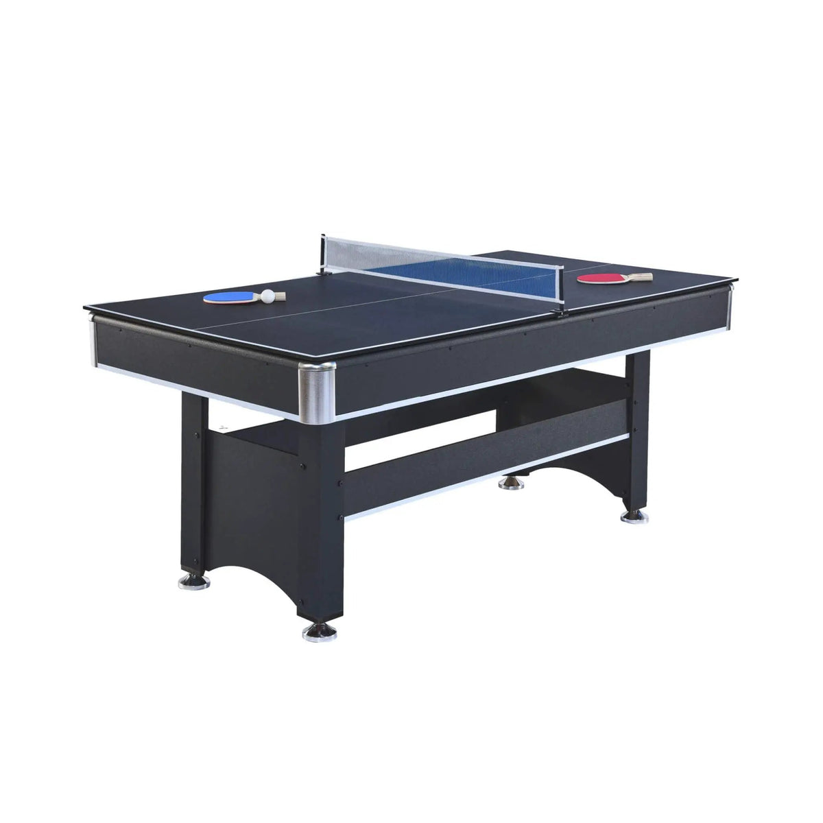 Multifunctional Pool Table | 6FT Wooden Design | Removable Table Tennis Top | Rubber Cushions