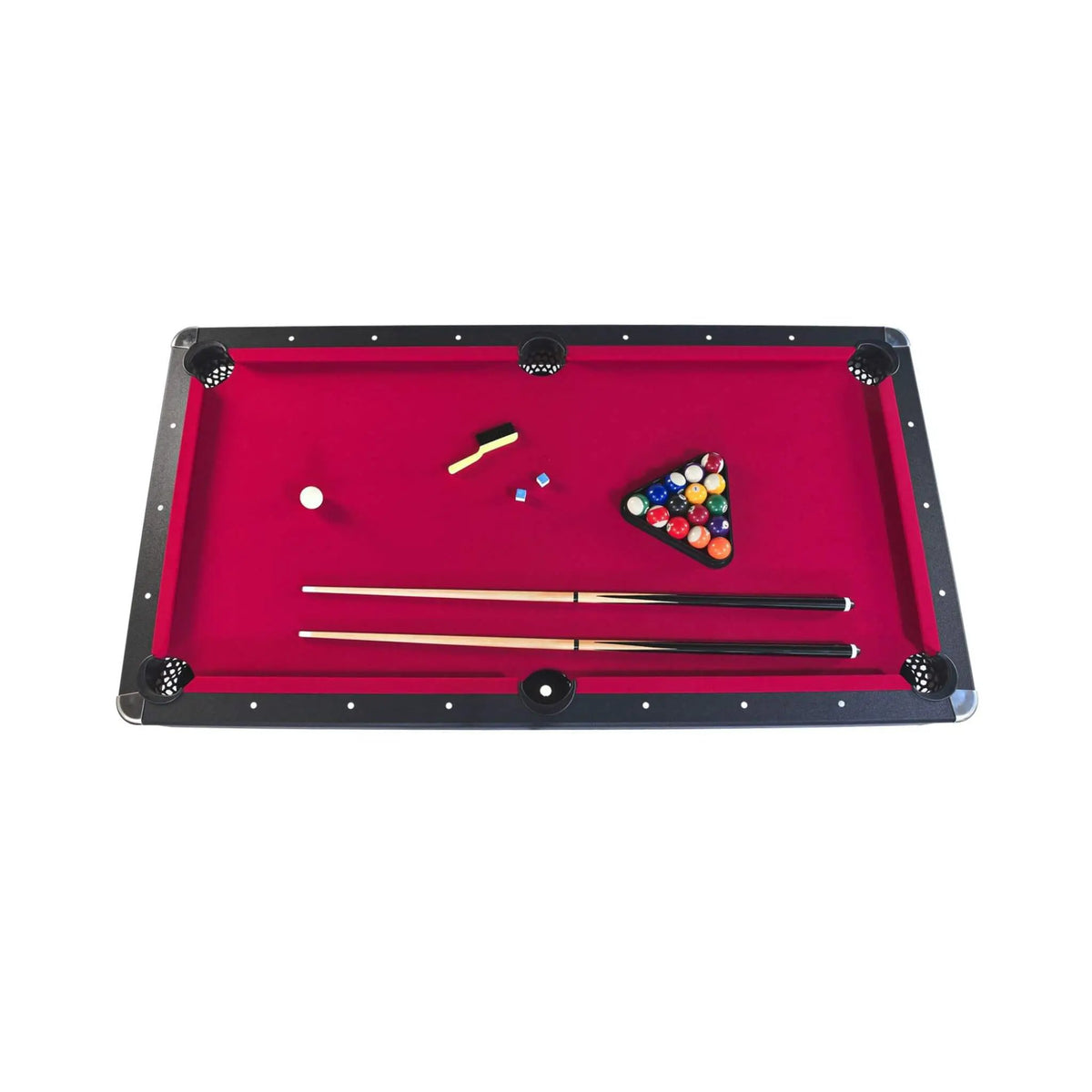 Multifunctional Pool Table | 6FT Wooden Design | Removable Table Tennis Top | Rubber Cushions