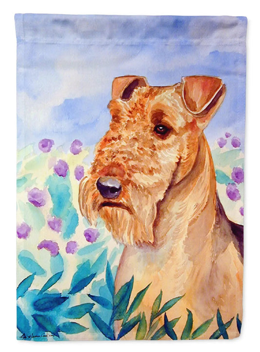 Airedale Terrier in Flowers Garden Flag Mailbox Decorative Yard Banner Outside Patio Artwork for Flower Beds, Garden Size, Multicolor from PriceLows™