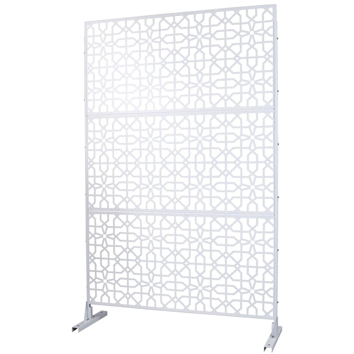 Metal Freestanding Privacy Screen | Rust Resistant Panel | Indoor Outdoor