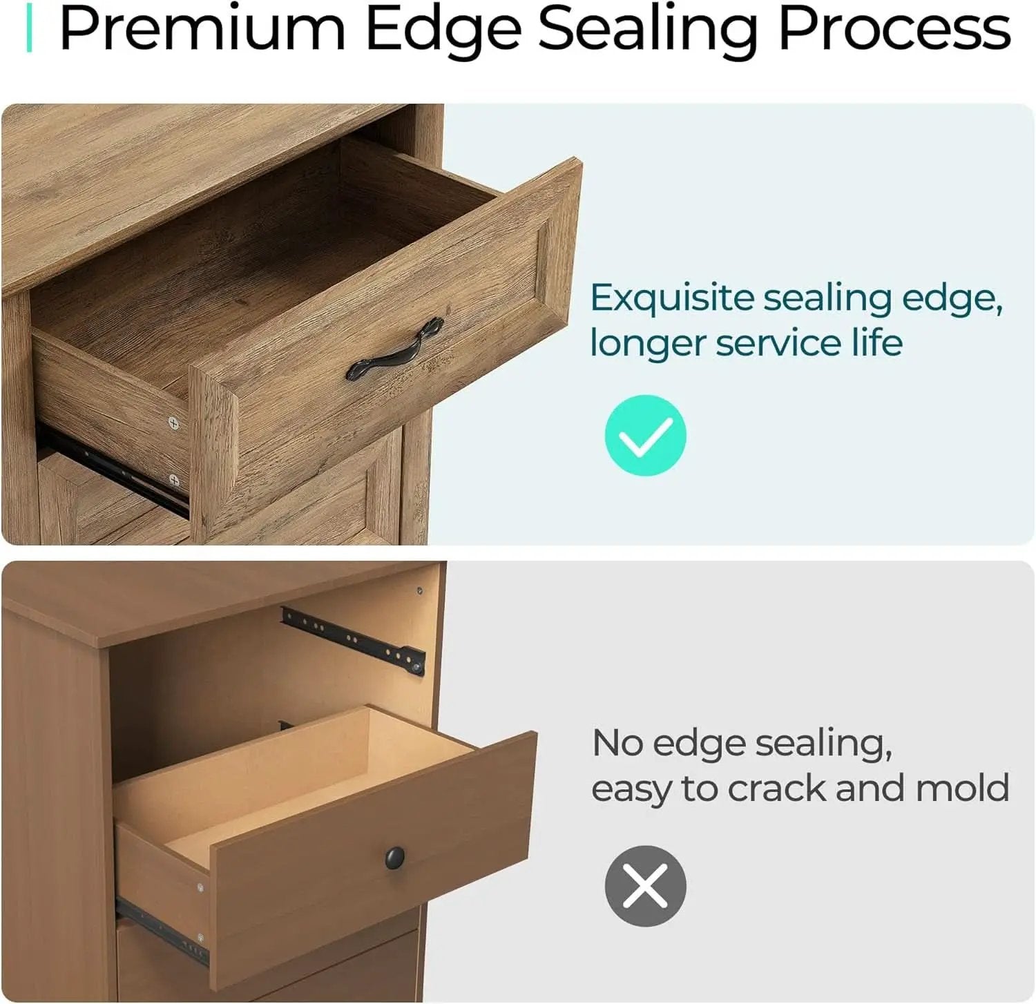 Nine Drawer Dresser Handcrafted Rustic Oakwood Finish from PriceLows™