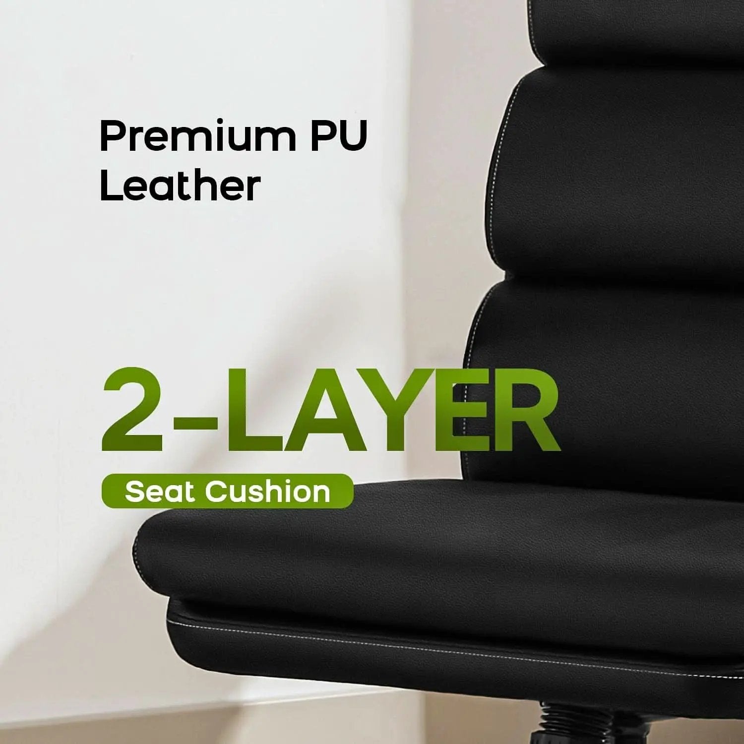 Bonded Leather Office Chair With Flip Up Arms Black from PriceLows™