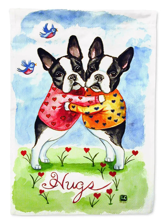 Hugs Boston Terrier Garden Flag Mailbox Decorative Yard Banner Outside Patio Artwork for Flower Beds, Garden Size, Multicolor from PriceLows™