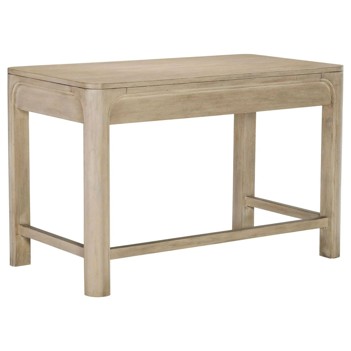 Solano 2-drawer Makeup Table Vanity Desk Weathered Mango | 48.25 x 26 x 31 in | Engineered Wood & Veneer | Home Office