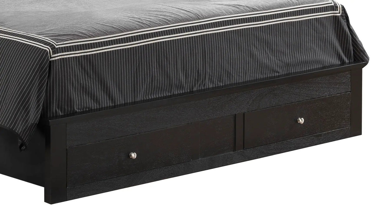Modern Storage Bed | Ample Bedroom Storage | Wood And Manufactured Wood | 81 Inch Length