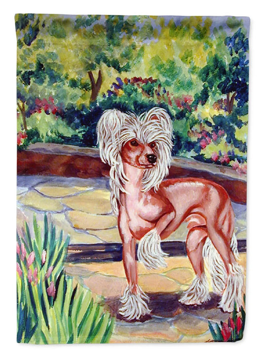 Chinese Crested on the Patio Garden Flag Mailbox Decorative Yard Banner Outside Patio Artwork for Flower Beds, Garden Size, Multicolor from PriceLows™