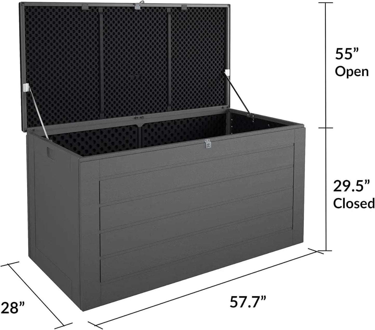Extra Large Outdoor Patio Storage Deck Box 180 Gallons from PriceLows™
