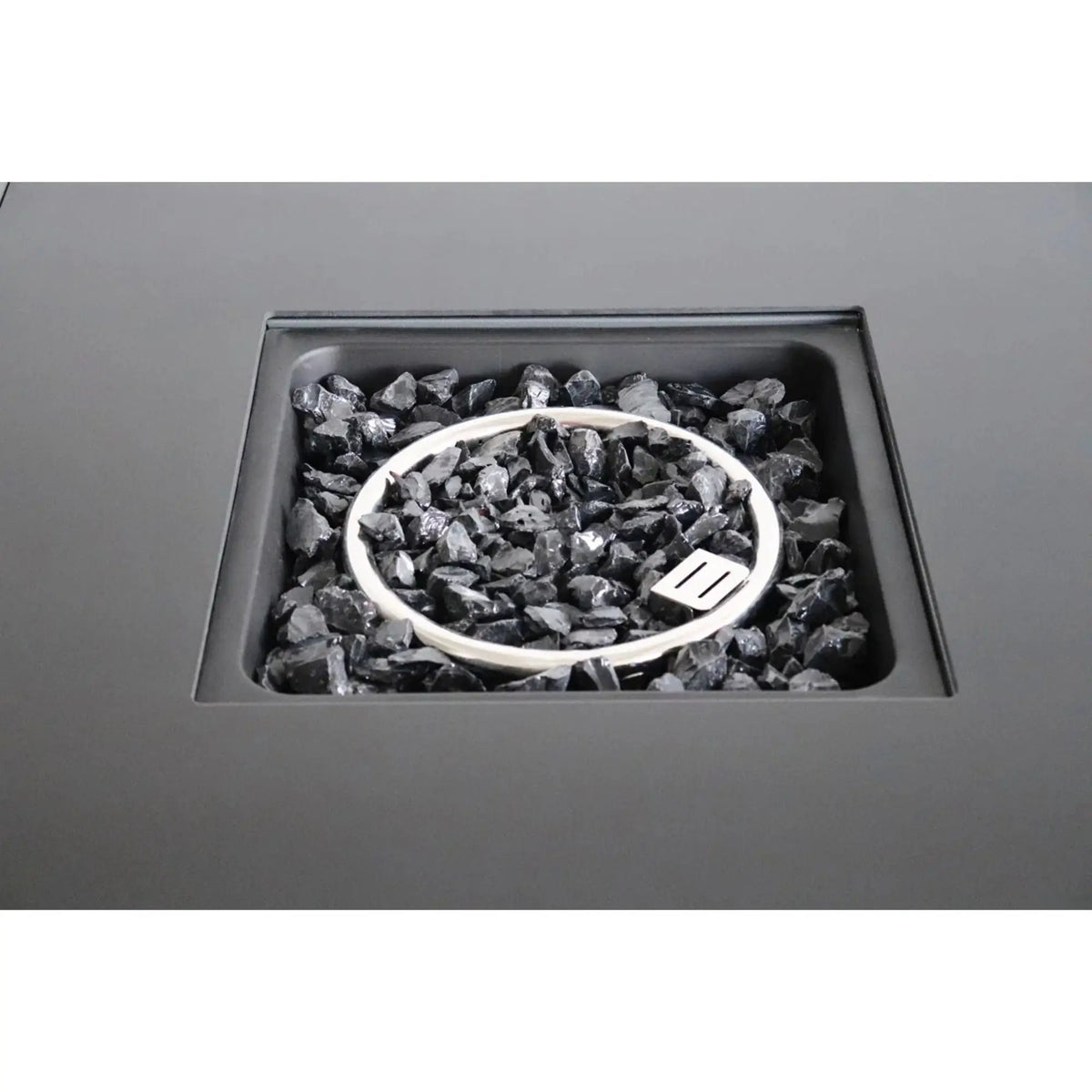 Gray Fire Pit Table | Push-Button Ignition | Robust Steel | Propane Or Natural Gas