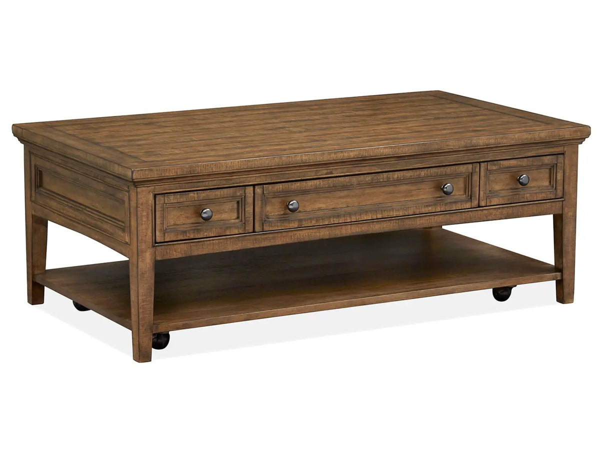 Bay Creek Rectangular End Table | Classic Styling | 26 Inch Width | Stunning Hardware