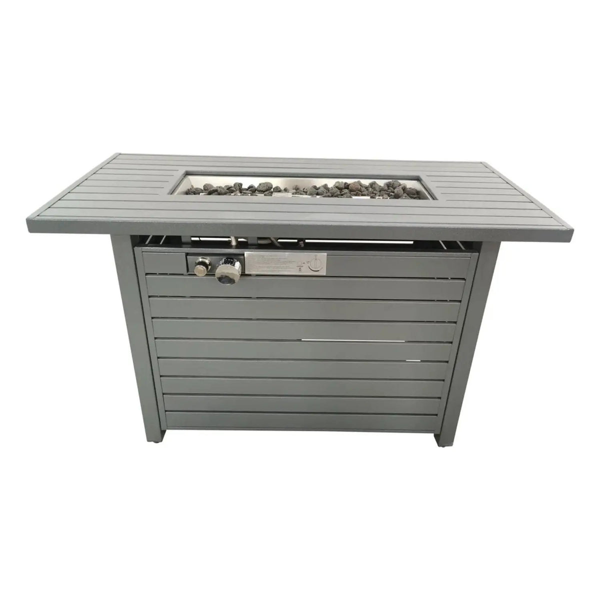 Rectangular Fire Pit Table | Propane Or Natural Gas | Adjustable Flame | Sturdy Exterior
