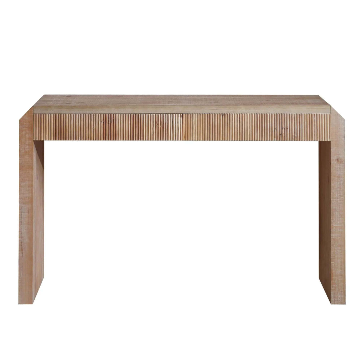 Rustic Modern Console Table With Drawer Storage Natural Wood | 51.8 x 15 x 31.5 in | Engineered Wood | Living Room
