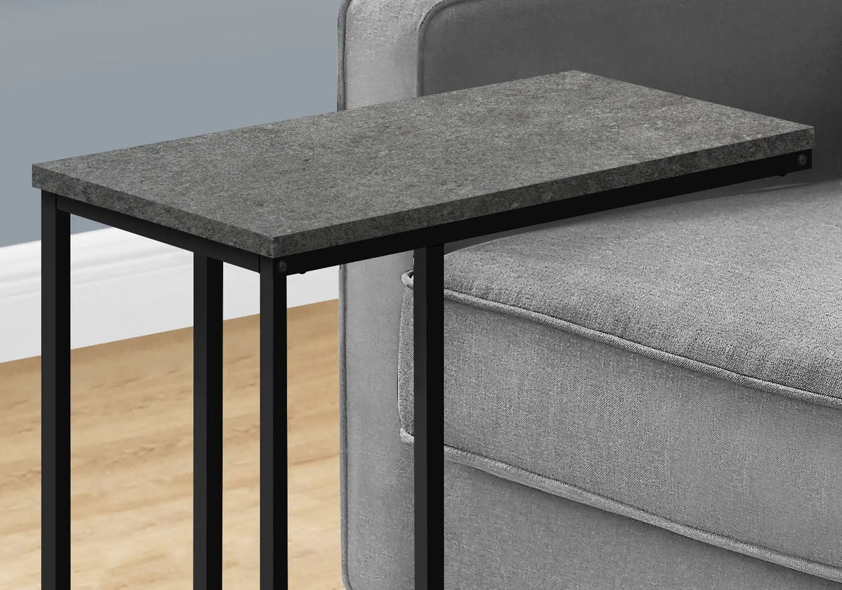 C-Shaped End Table | Space-Saving Design | Sleek Surface | Contemporary Style