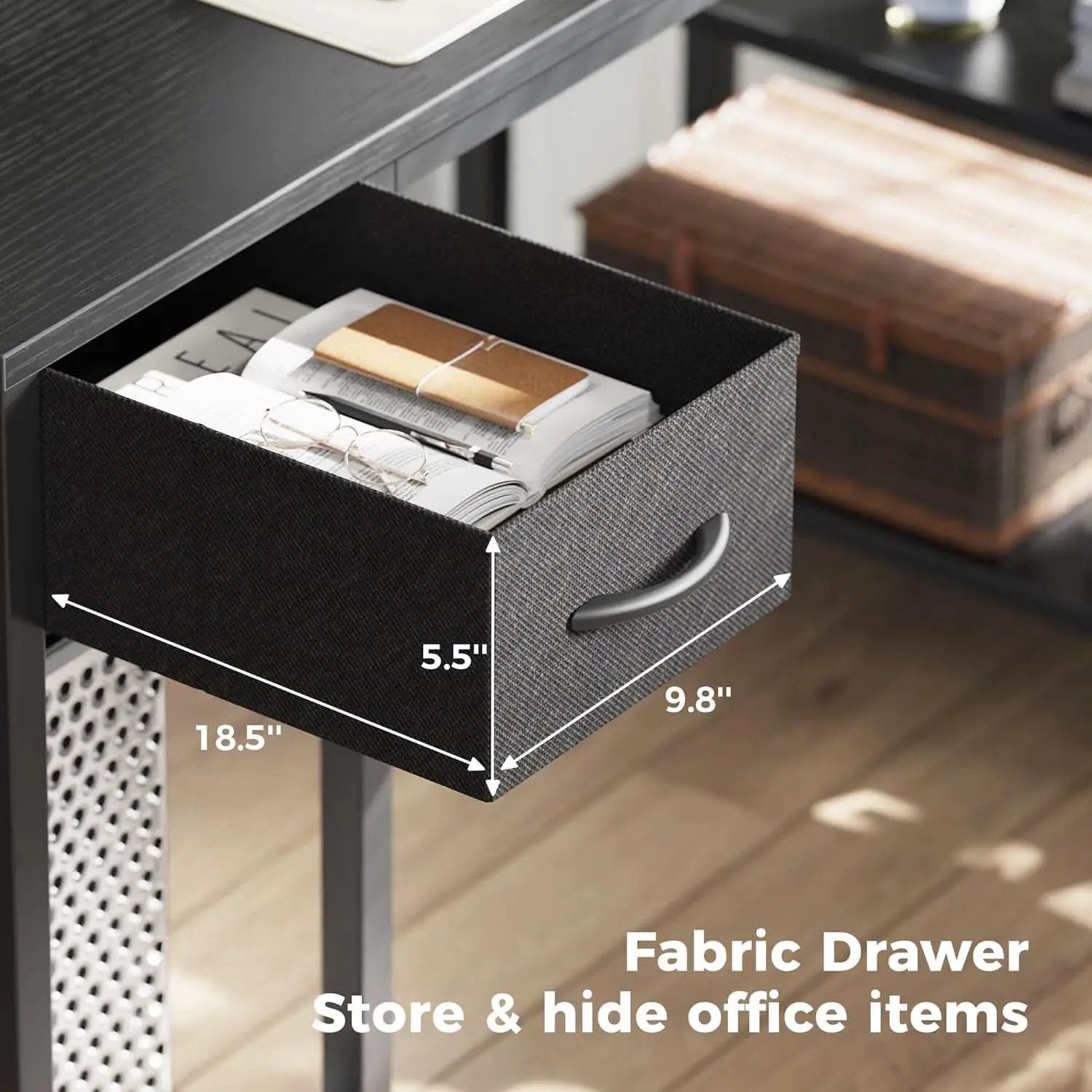 47 Inch L Shaped Desk With LED Lighting And Power Outlets from PriceLows™