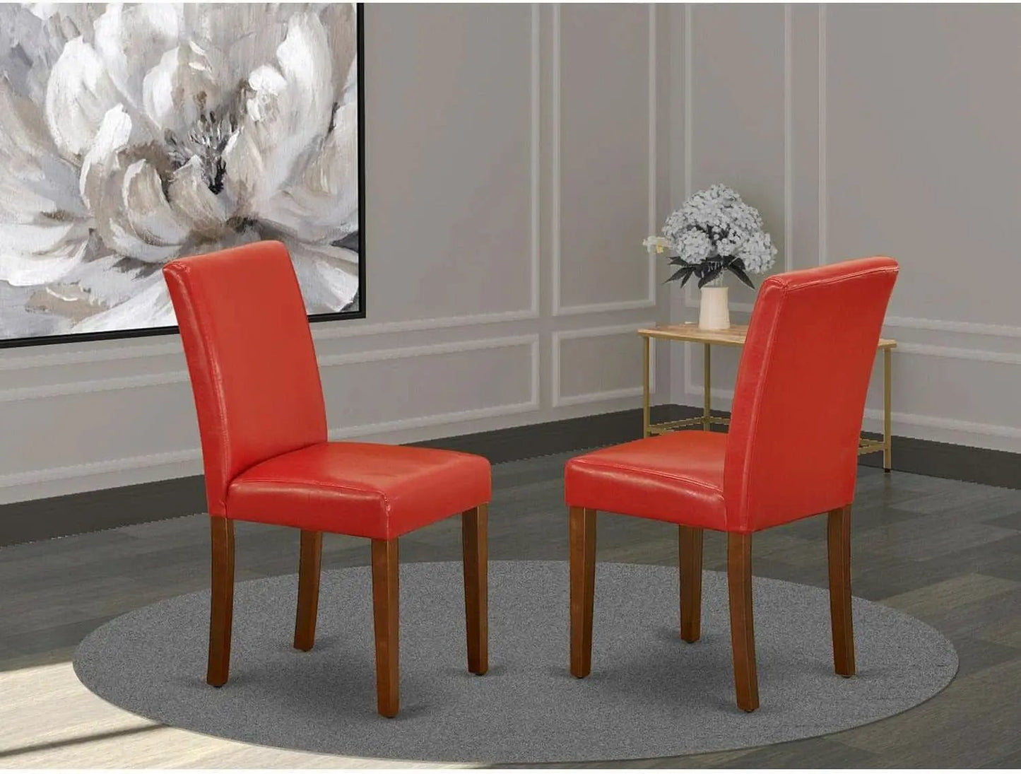 Firebrick Red Padded Dining Chairs For Dining Room from PriceLows™